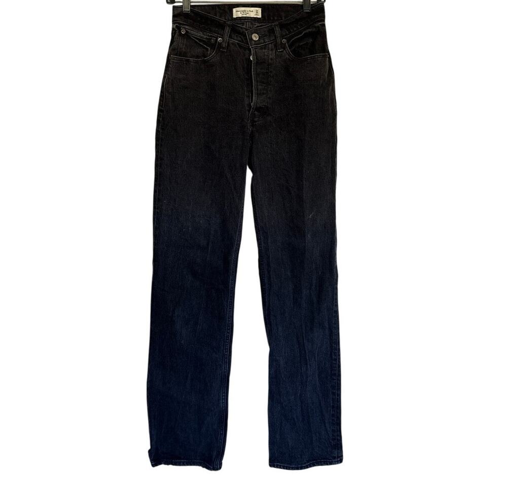ABERCROMBIE & FITCH 90s Baggy Low Rise Jeans - Charcoal - Size 24